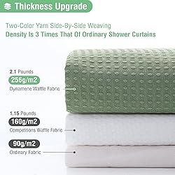 Dynamene Extra Wide Shower Curtain - 84 Inch Wide