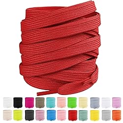 LUOFMISS 2 Pairs Flat Shoe Laces 5/16" Athletic