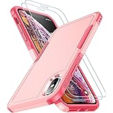 SPIDERCASE for iPhone Xs Max Case, [10 FT Military Grade Drop Protection] [Non-Slip] [2 pcs Tempered Glass Screen Protector] 