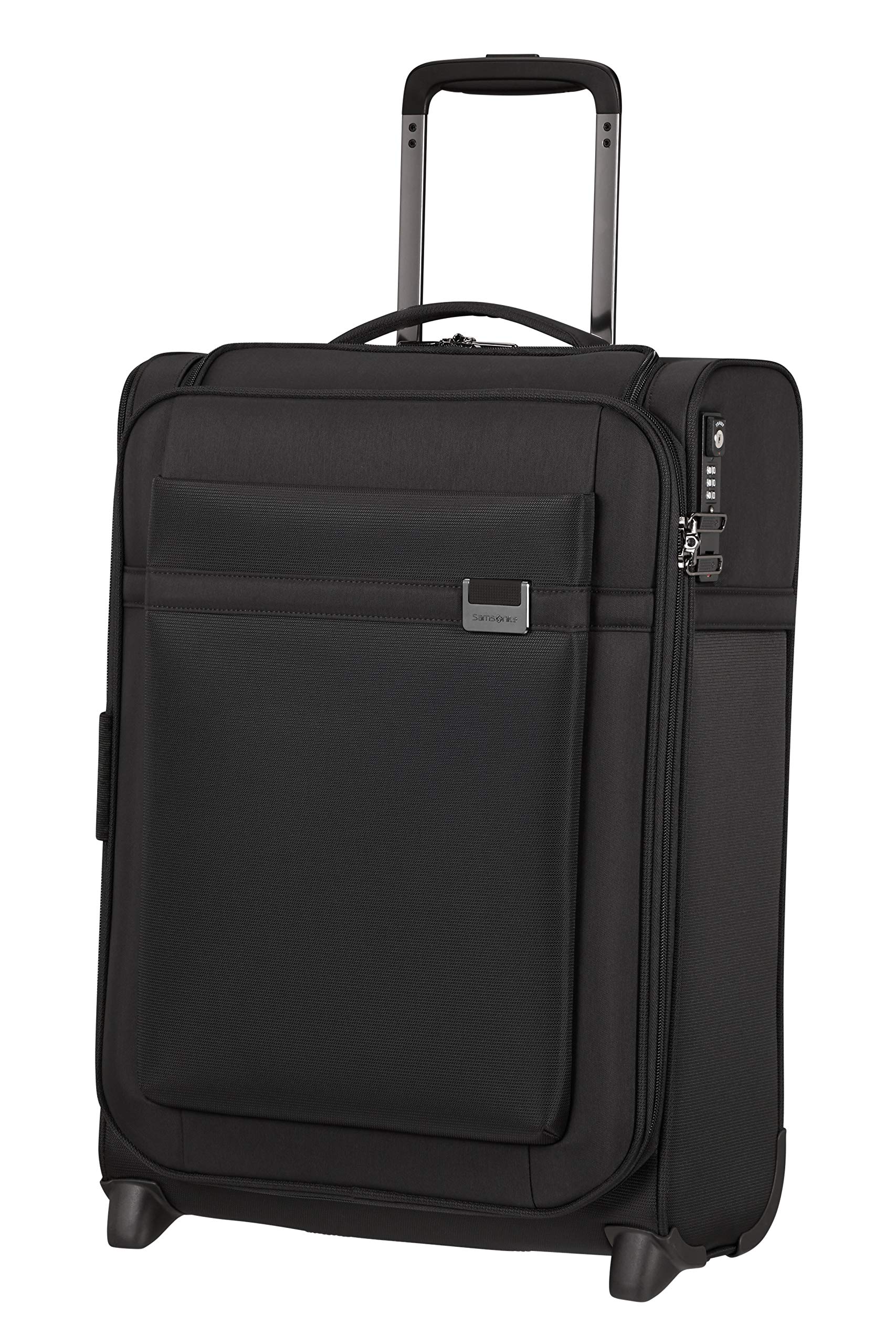 Samsonite Airea - Upright S Toppocket Expandable Hand Luggage, 2 Rolls, 55 cm, 41/46 L, Black