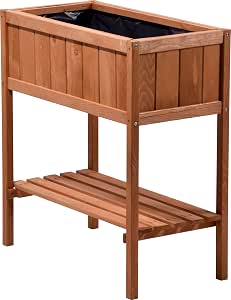 dobar - Huerto Urbano de Madera con repisa, Kit de construcción de ...
