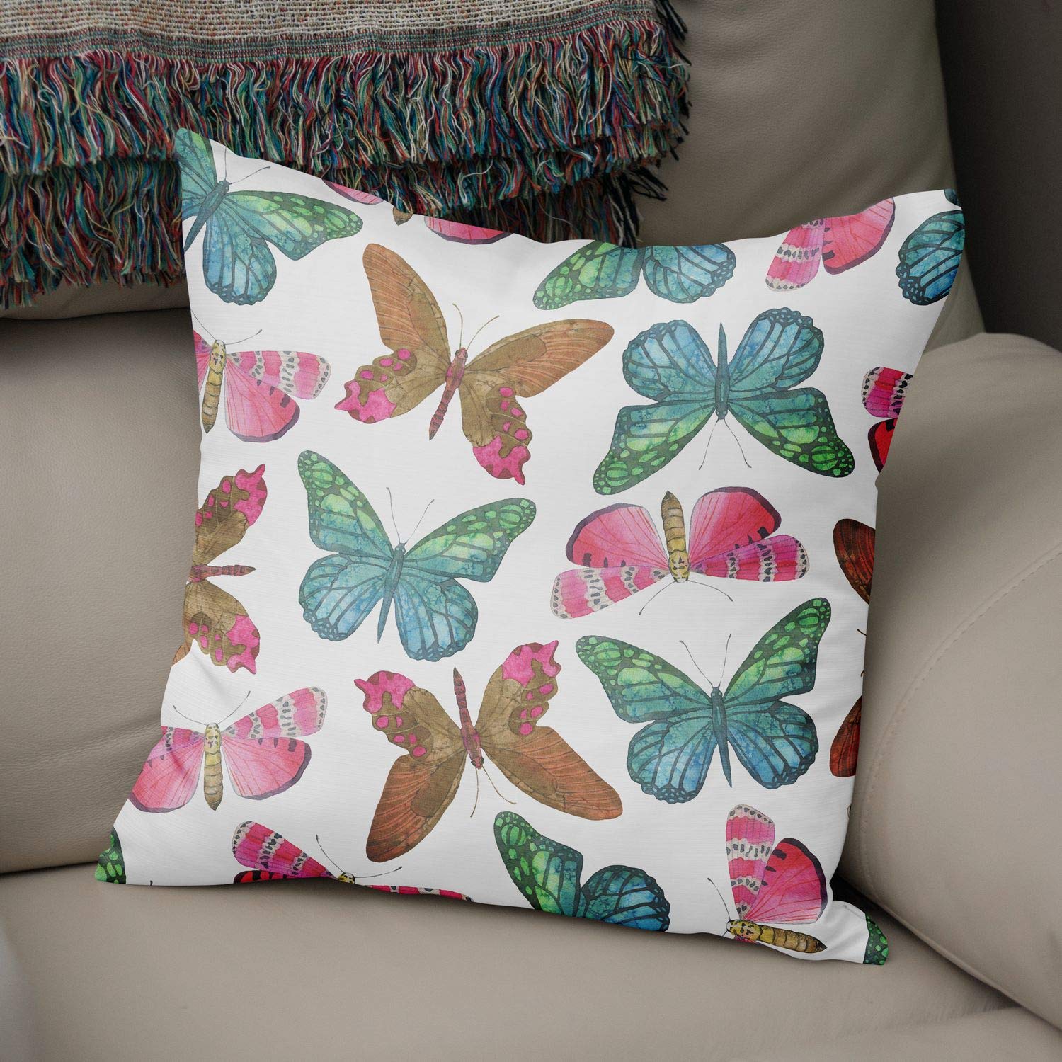 Bonamaison Decorative Cushion Cover Random Pattern, Throw Pillow Covers, Home Decorative Pillowcases for Livingroom, Sofa, Bedroom, Size:43X43 Cm - Designed and Manufactured in Turkey