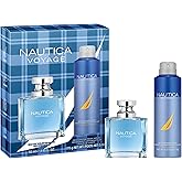 Nautica Voyage Giftset, 1.6 fl oz EDT + 6 oz Deodorizing Body Spray, Notes of Apple, Cedarwood, Mimosa, Men's Fragrance, Long Lasting, Everyday Fragrance