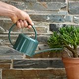 CKB LTD Indoor Watering Can 1.1L Dark Green Galvanised Steel Narrow Spout view 4