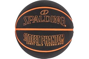 Spalding Street Phantom Soft Grip Technology Basketball Outdoor Rubber 29.5" Black/Orange
