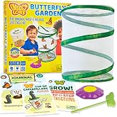 Insect Lore Butterfly Garden Kit - Live Caterpillars Not Included | Butterfly Growing Kit with Redeemable Code for 5 Baby Caterpillars, 12" Butterfly Habitat, STEM Journal, and Butterfly Feeder