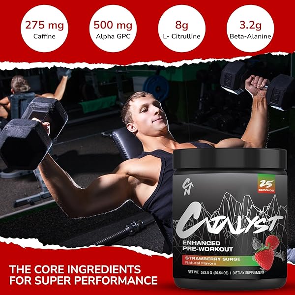 CATALYST NUTRITION ENHANCED PRE WORKOUT POWDER FOR MEN & WOMEN – BOOSTS FOCUS, MOOD & PERFORMANCE – 8G L-CITRULLINE, HIMALAYAN PINK SALT, ELECTROLYTES & NATURAL FLAVORS WITH NO ARTIFICIAL COLORS