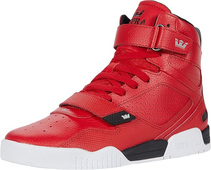 Supra Men's HiTop Trainers, Red Red Black White 662, 6 Buy Online at