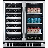 EdgeStar CWB2886FD 30-Inch Built-In Wine and Beverage Cooler with French Doors