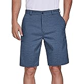PULI Men's Golf Hybrid Dress Shorts Casual Summer Stretch Flat Front Lightweight Hiking Shorts Quick Dry with Pockets