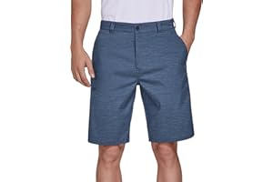 PULI Men's Golf Hybrid Dress Shorts Casual Summer Stretch Flat Front Lightweight Hiking Shorts Quick Dry with Pockets