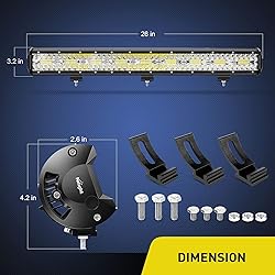 Nilight Led Light Bar 26Inch 540W Triple Row