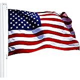 G128 - American Flag | 6x10 feet | Heavy Duty Spun Polyester 220GSM - Embroidered Stars, Sewn Stripes, Tough, Durable, Indoor