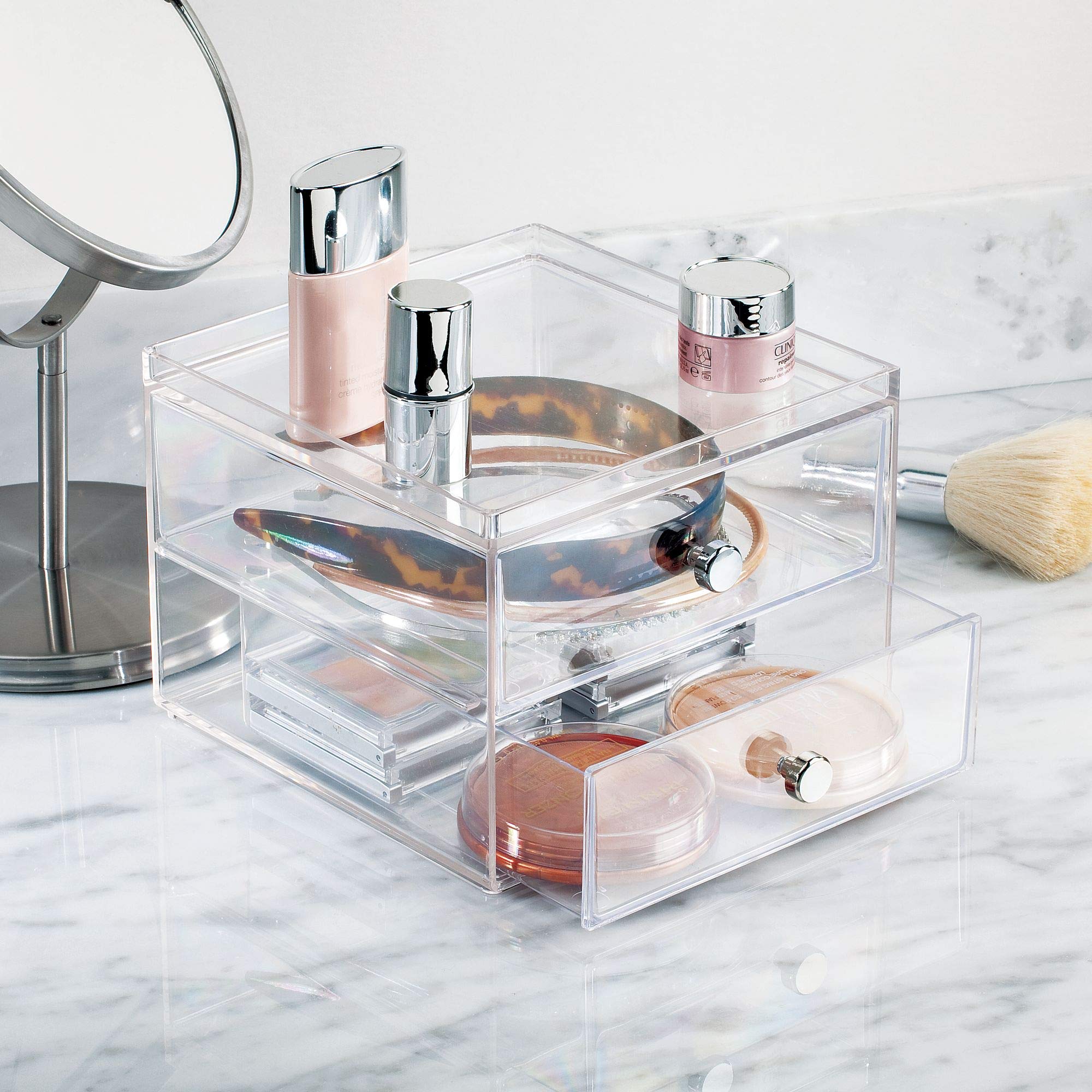 IDesign Organizer Per Cassetti 7,6x30,5x5,1 Cm - Contenitore Modulare Trasparente Per Posate, Ufficio E Bagno, Senza BPA - 5