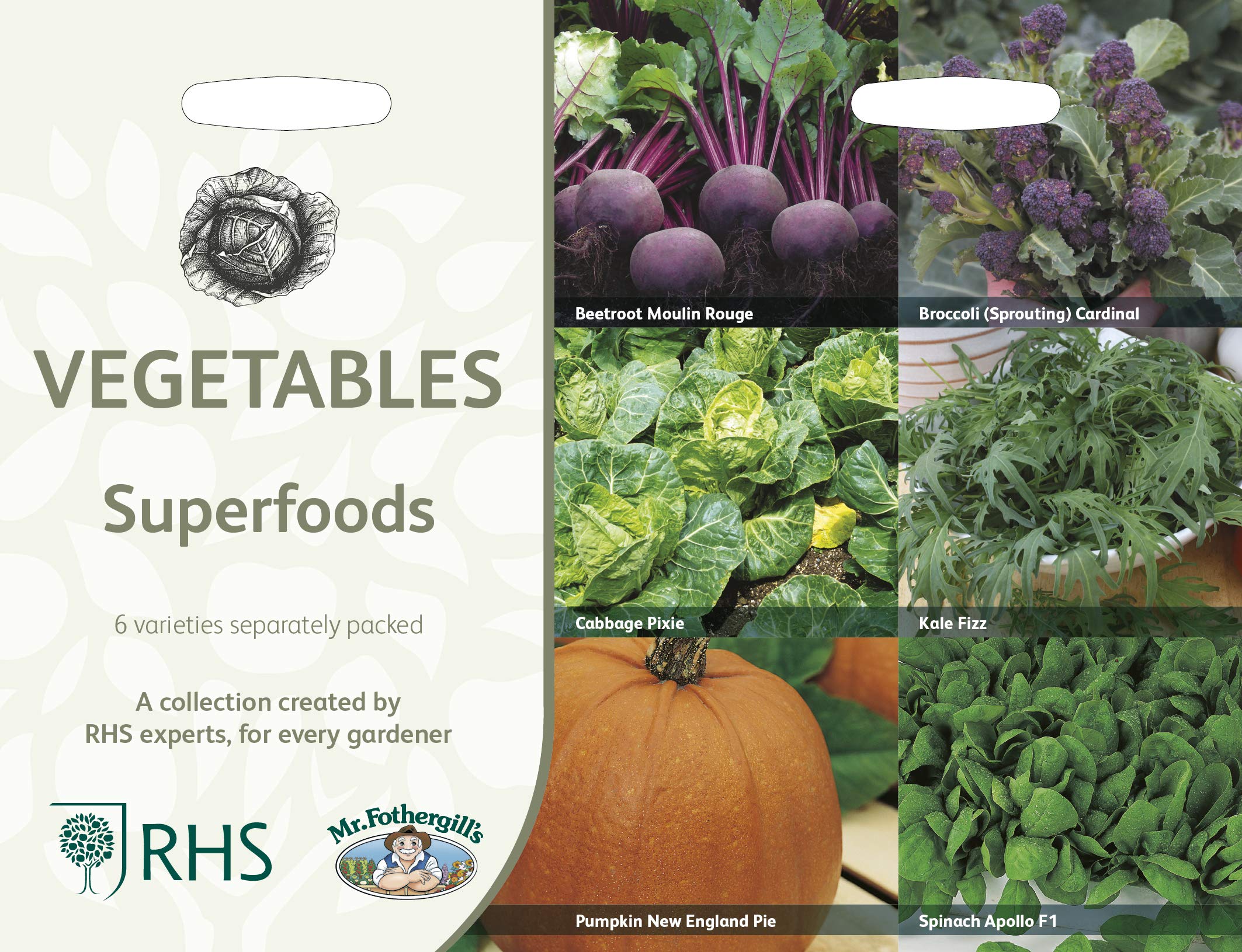 Mr Fothergills RHS Superfood Vegetables Collection Seeds