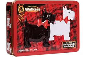WALKERS Walker's Shortbread Scottie Dog Shaped Cookies, Pure Butter Shortbread Cookies, 7.8 Oz Gift Tin