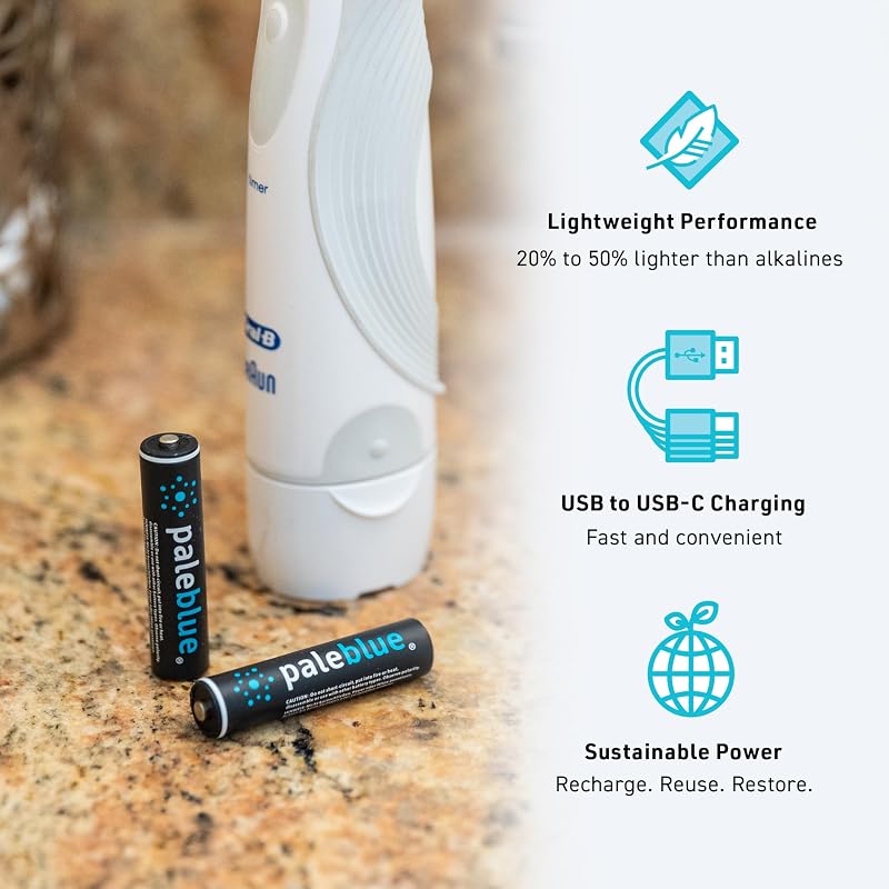 Wiederaufladbare USB Batterien AAA (LR03) [HR03] Paleblue — Foto 3 von 5