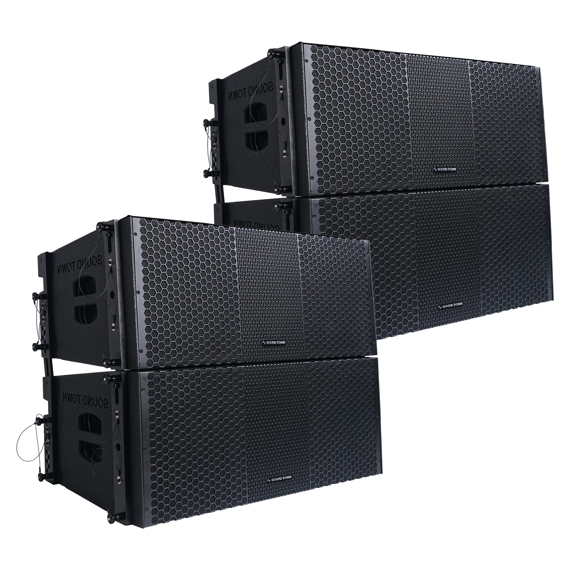 Mua Sound Town ZETHUS Four Dual 10-inch Line Array Speaker System with ...