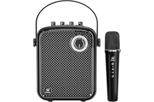 HW HAOWORKS Portable Microphone and Speaker Set, 70W Wireless Voice Amplifier with 10H UHF Handheld Mic, Guitar Input, Metal Bluetooth PA System for Teachers and Presentations S100