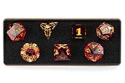 Vovotuzzi DND Dice Set with Dragon Totem Metal Gife