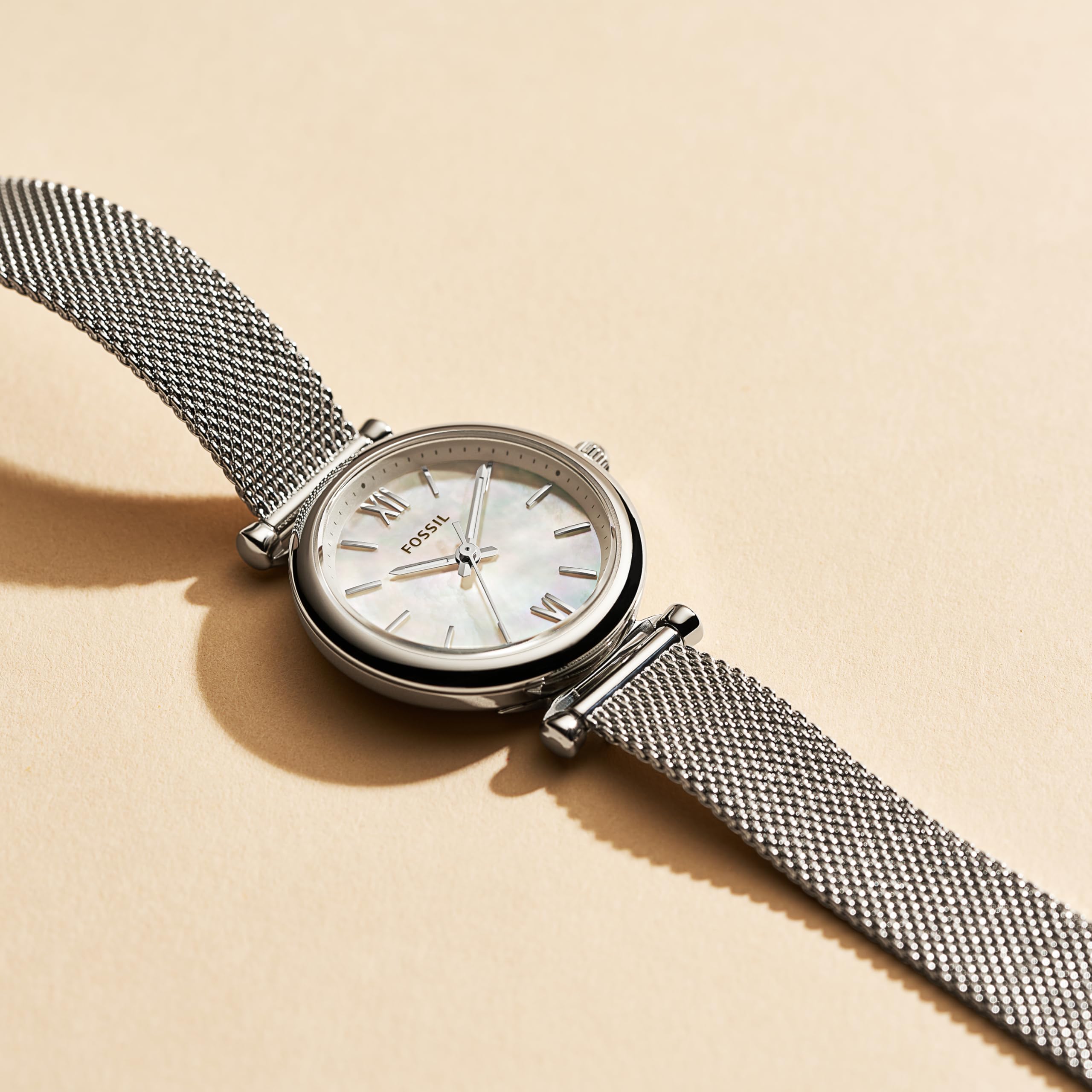 Fossil Women's Carlie Quartz Stainless Steel Three-Hand Watch
