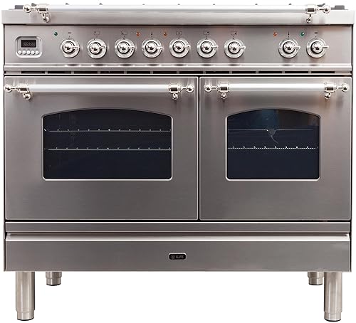 ILVE 40 inch Natural Gas Nostalgie Series Freestanding Double Oven