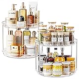 LAMU 2 Pack 10.6'' 2-Tier Lazy Susan Turntable