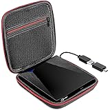 Gotega External DVD Drive USB 3.0 Type C with Storage Case External CD DVD Drive for Laptop Portable DVD/CD ROM +/-RW Drive B