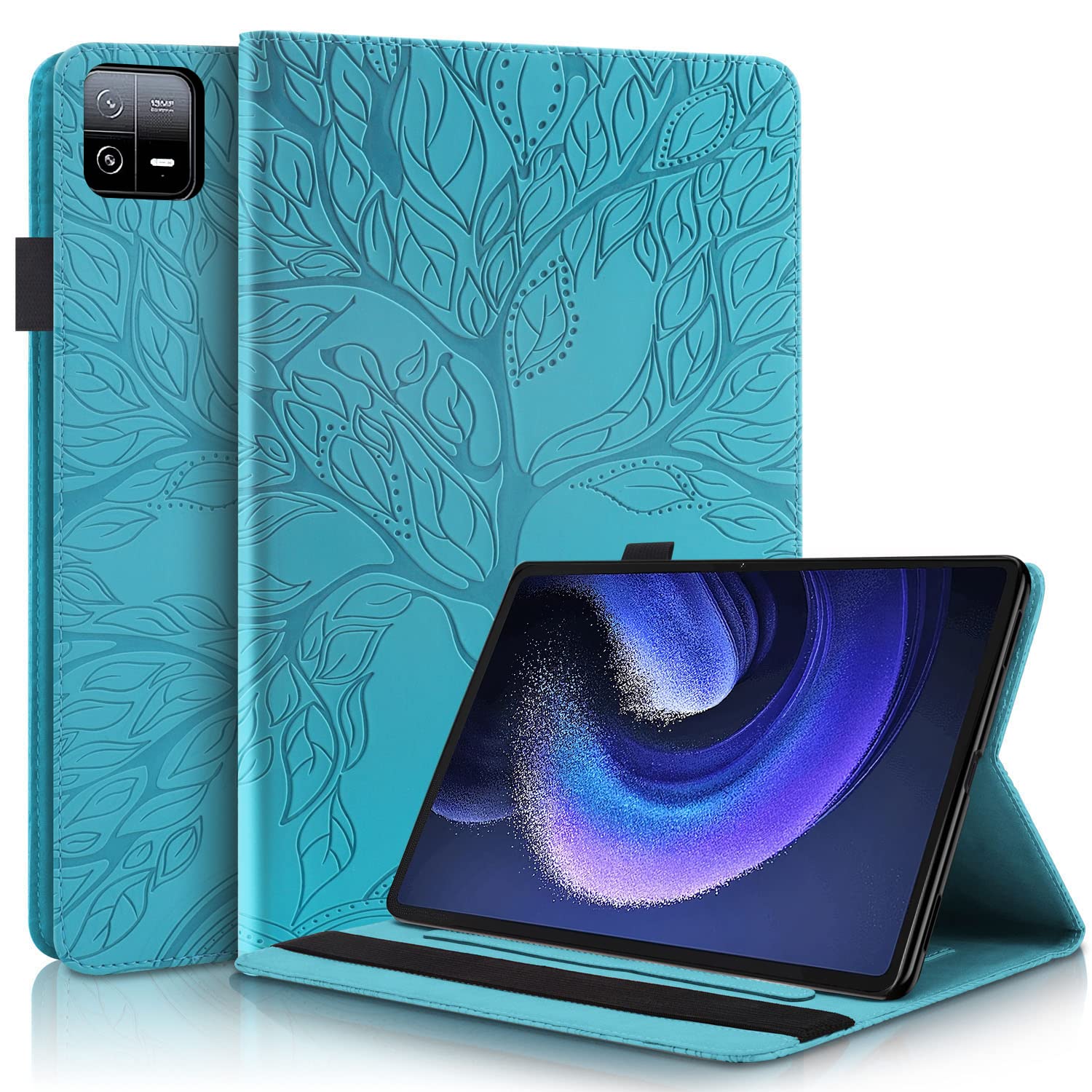 Succtopy Case for Xiaomi Pad 6/Pad 6 Pro 11 Inch 2023,Folio Flip PU Leather Cover with Pen Holder Xiaomi Pad 6 11" 2023,Protective Tablet Case with Stand Function Xiaomi Pad 6 Pro 11" 2023,Blue