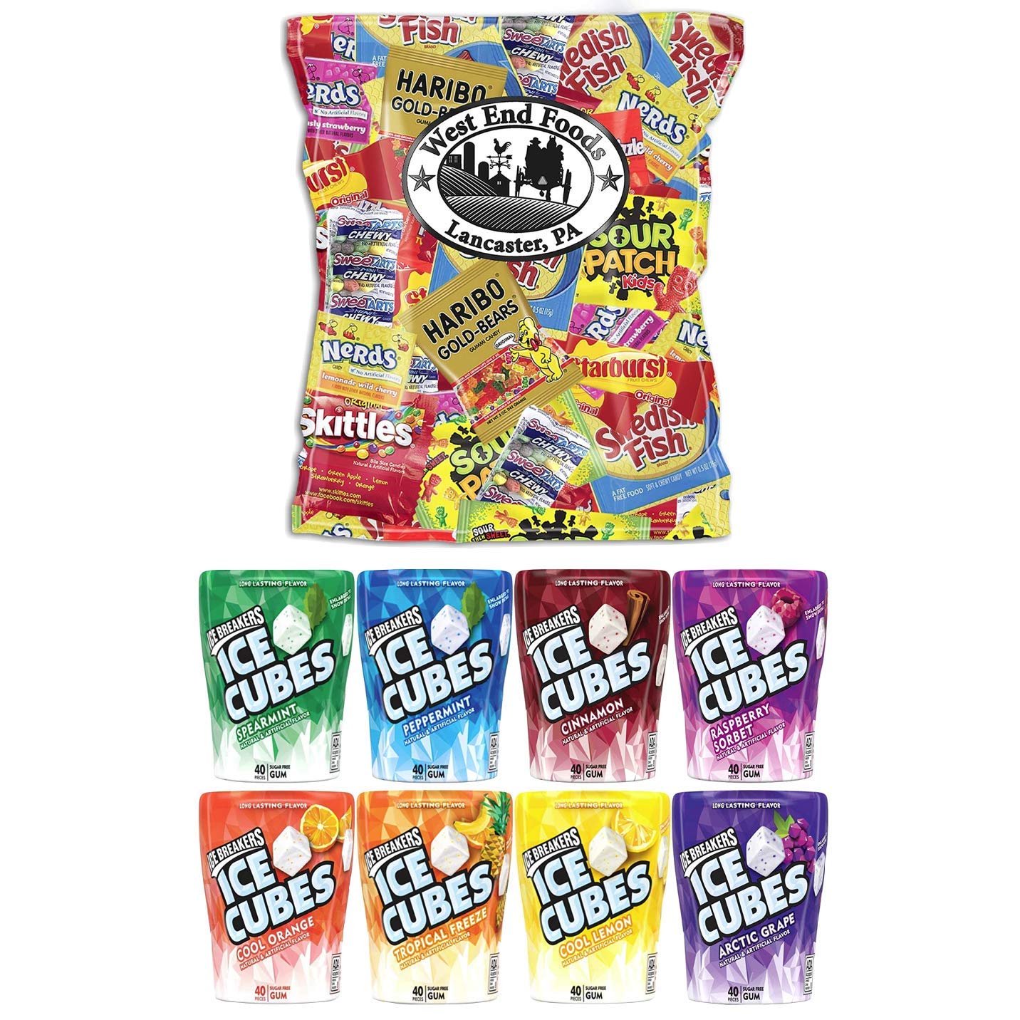Bulk Variety Assorted Gum Ice Breakers Candy (8 Pack