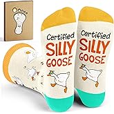 Goose Socks - Silly Goose On The Loose, Funny Christmas Socks For Women, Mother Goose Themed Gifts