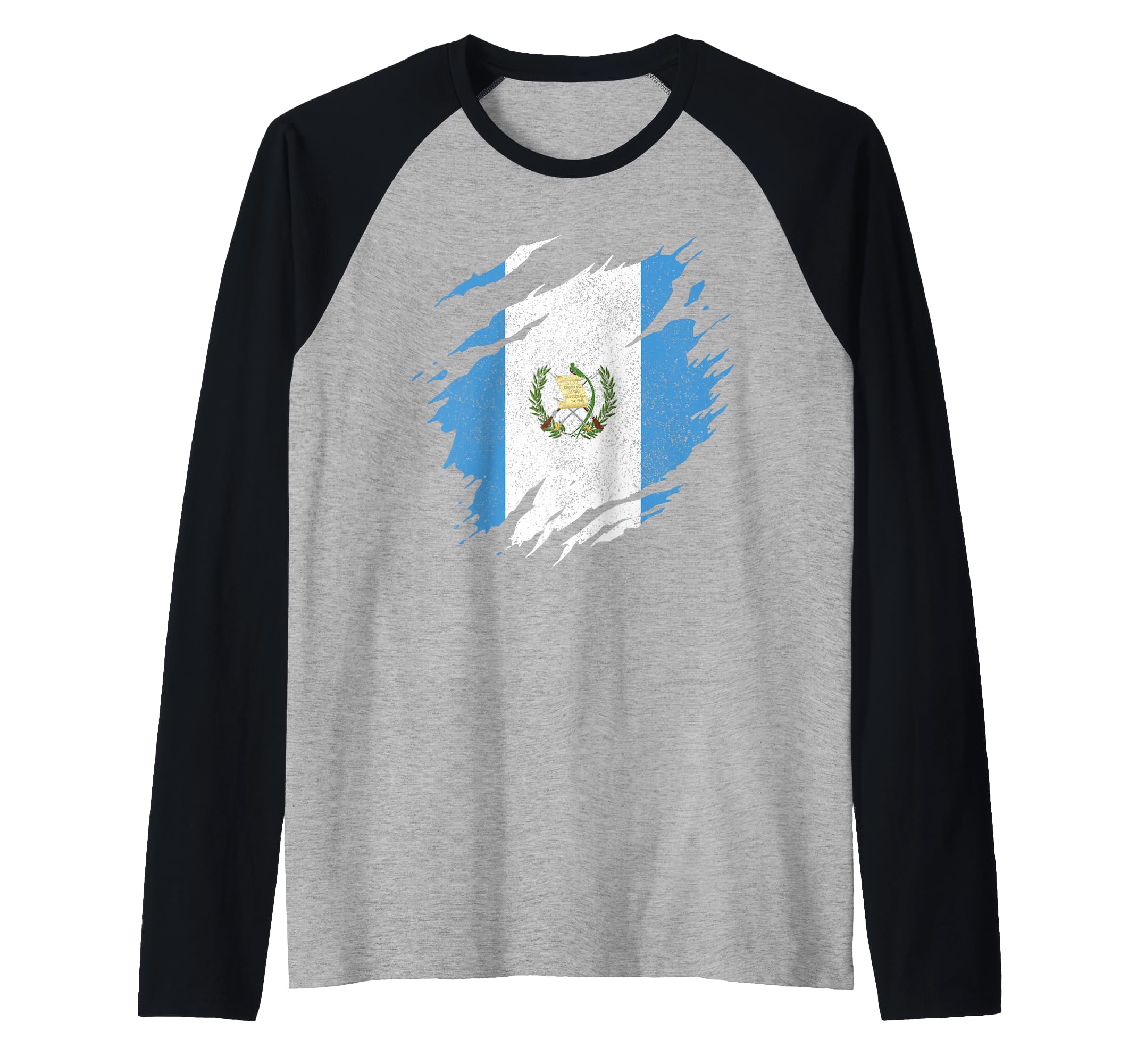 Guatemala Guatemala Pride Chapina Flag Raglan Baseball Tee