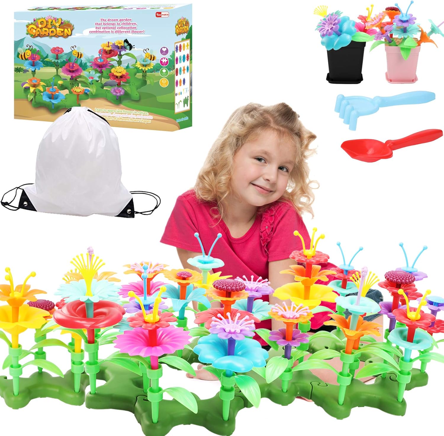 Amazon - Tuptoel 138pc Flower Garden DIY Building Toy Set ...