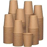 Gusto [8 oz. - 300 Pack] Kraft Disposable Paper Cups, Hot Coffee Cups Brown Unbleached - Eco-Friendly Cups (Formerly Comfy Pa