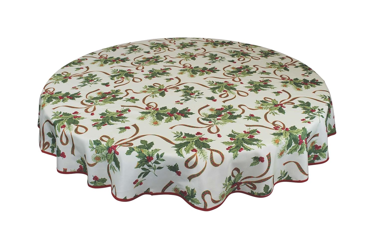 Best 52 inch green round christmas table cloth Your House