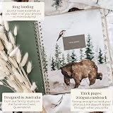 Peachly Unisex Baby Memory Book Linen Cover Milestones Keepsake view 3