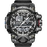 KXAITO Men's Watches Sports Outdoor Waterproof Military Watch Date Multi Function Tactics LED Face Alarm Stopwatch for Men 3133