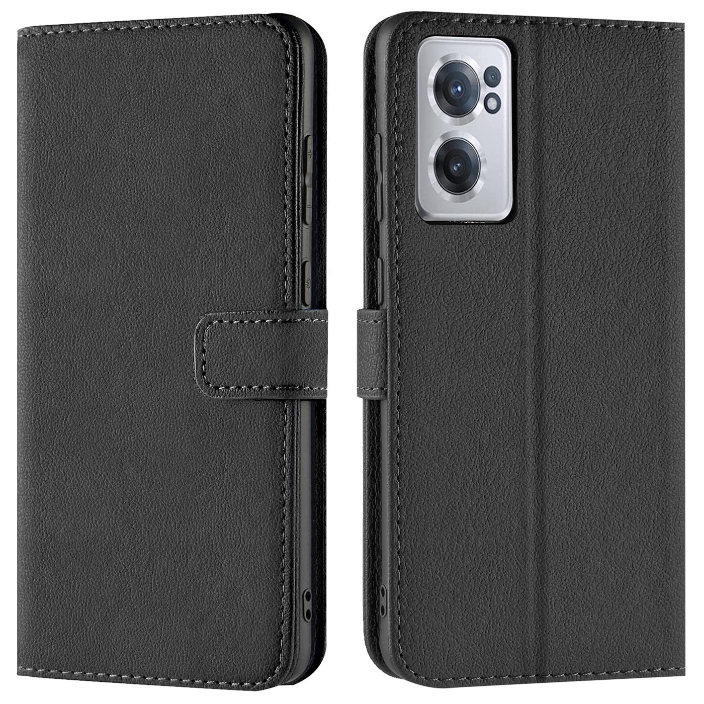 Verco Wallet Case for OnePlus Nord CE 2 5G Book Cover with Magnetic Closure compatible with OnePlus Nord CE 2 5G Flip Case with Card Slots Faux Leather - Black
