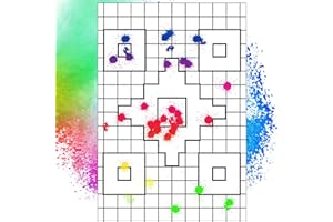 AUBESTKER Blaster Gel Gun Colors Change Target 24 x 16Inch, Splash Colors Outdor Games, Water War Challenge Games, Reusable Novelty Gifts for All Ages(3Pcs,Reticle)