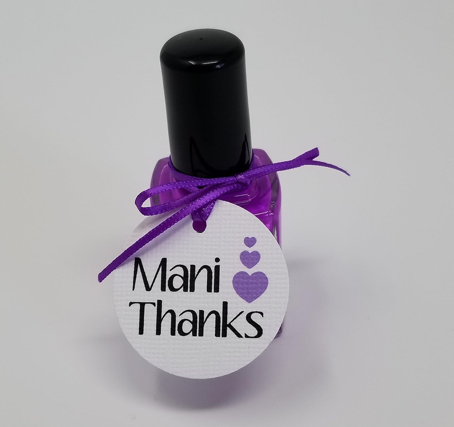 baby shower nail polish favor tags