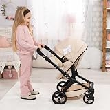 Bayer Design XEO Convertible Doll Pram 46cm Baby Doll Pushchair Beige view 5