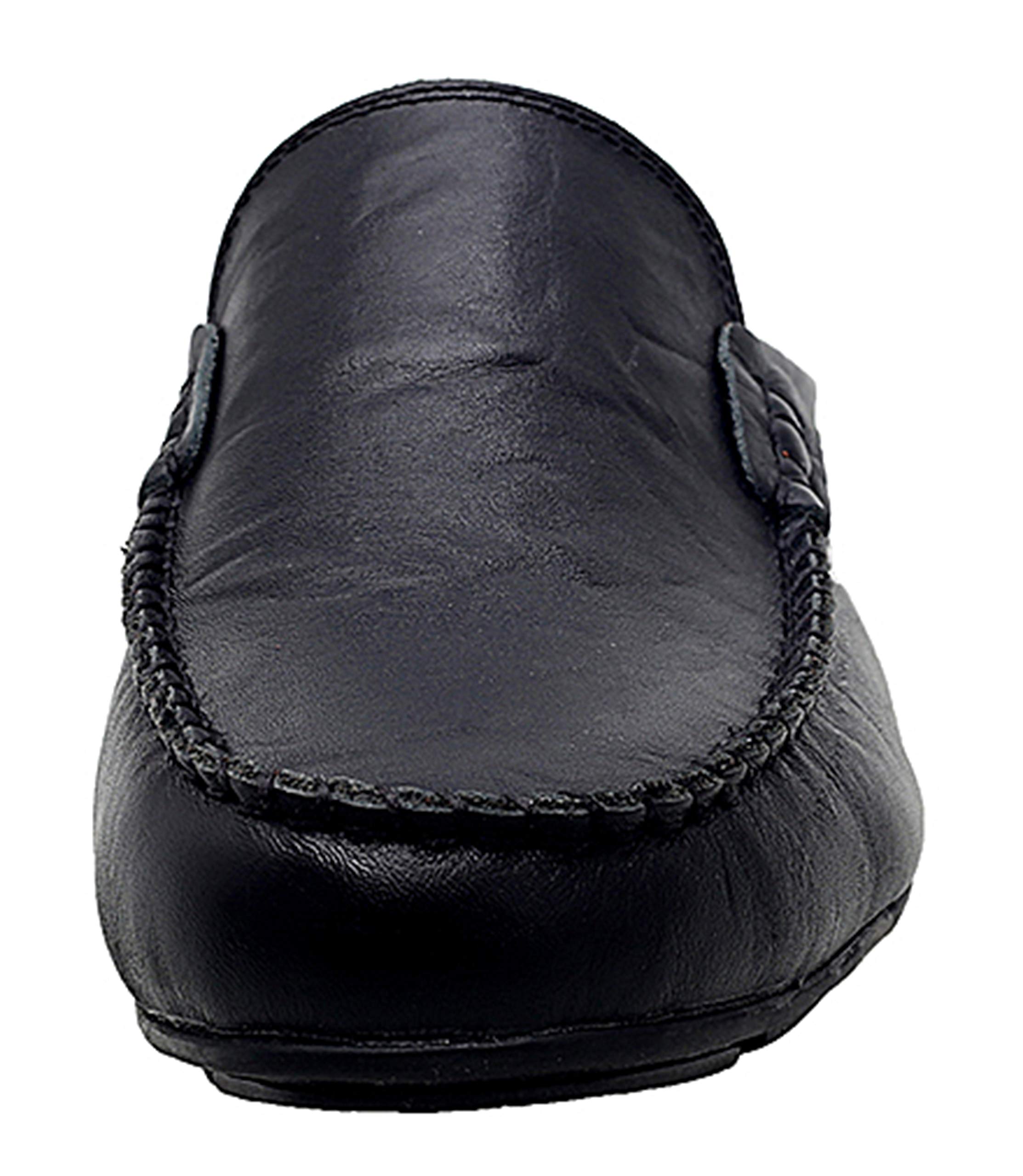 Go Tour Mens Mules Clog Slippers Breathable Punching Leather Slip on Shoes Casual Loafers