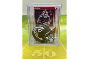 RIDDELL Atlanta Falcons NFL Helmet Shadowbox w/Bijan Robinson card