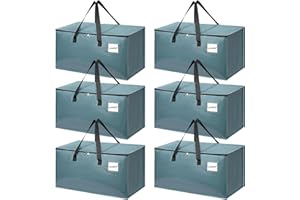 Moving Bags Heavy Duty Steel Blue – Large Packing Bags for Moving, Extra Large Storage Totes with Zippers and Handles