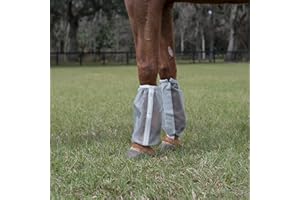 SMARTPAK SmartEquine Deluxe Relaxed Fit Fly Boots for Horses | Soft Comfortable Elastic | Durable Mesh | Protects Horse's Legs from Flies and Insects | Sold as a Pair (2)