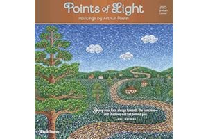 Points of Light | 2025 12 x 24 Inch Monthly Square Wall Calendar | Featuring the Artwork of Arthur Poulin | Plastic-Free | Brush Dance | Paintings Impressionism
