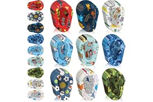 Toulite 90 Pcs Adhesive Eye Patches for Kids Boys Breathable Boy Eye Patch Bulk Cute Adhesive Bandages for Amblyopia Light Blocking Lazy Eyes Toddler Boys Girls, 9 Styles