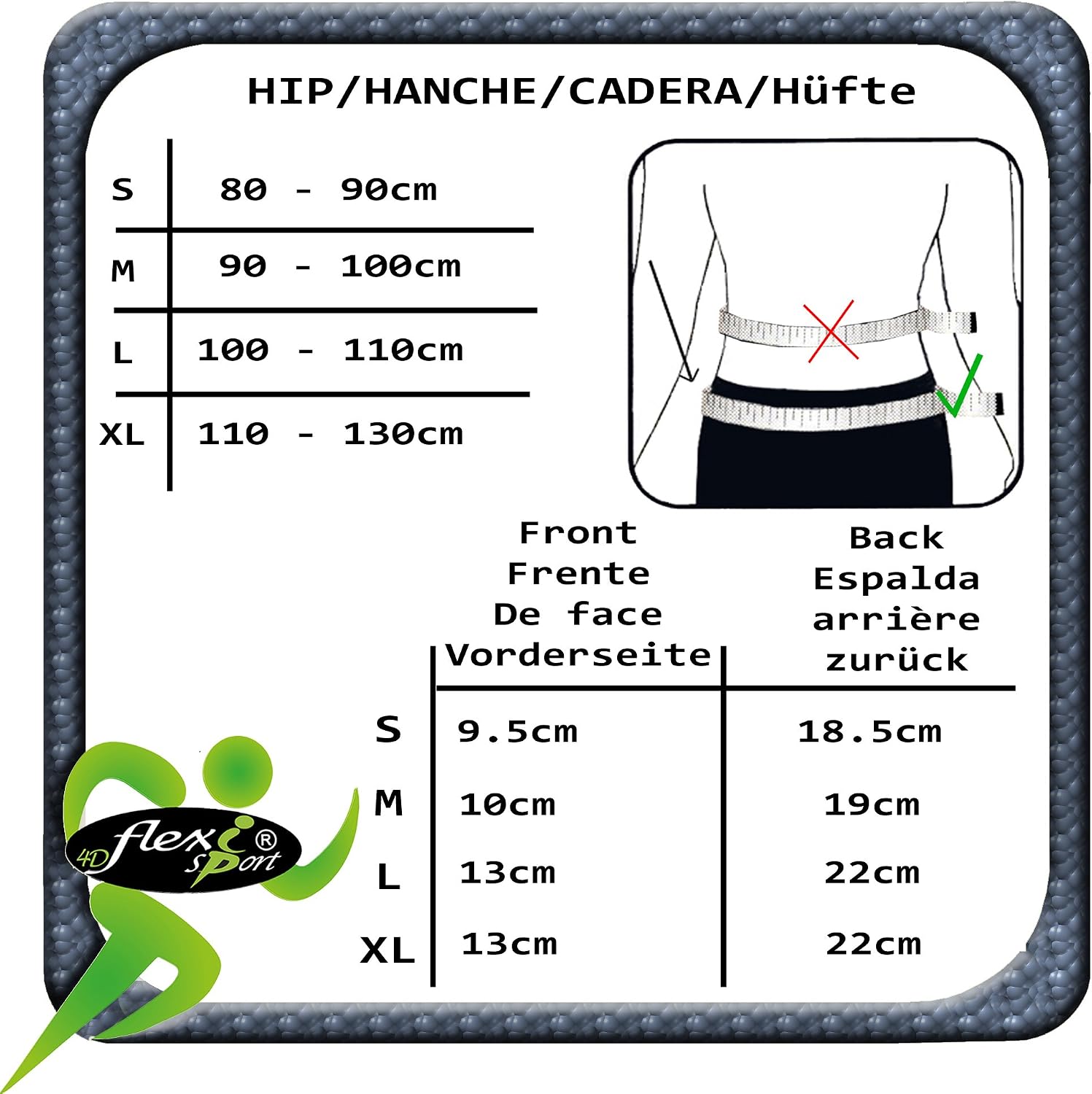 Lumbar Belt, Hip, Lower Back Support (L/Blue) NO Stays, Non Sweat - ODOURLESS, Rash-Free Alternative to Neoprene/Latex Products. Unisex. - Image 3