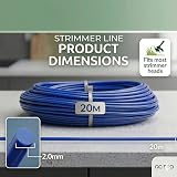 Homebay Shark-Tuff 20M Universal Strimmer Wire 1.6mm Heavy Duty view 6