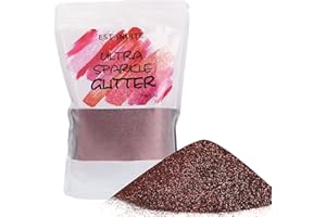 ESTANOITE 150g Extra Fine Glitter, Holographic Ultra Fine Glitter Powder for Resin, Tumblers, Makeup Face Eye Hair Body, Crafts Painting Arts, Nail Art DIY Decoration (Dark Burgundy)